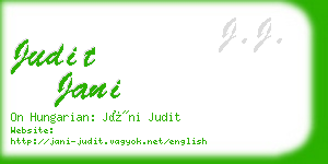 judit jani business card